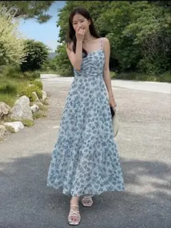 フラワーキャミワンピース