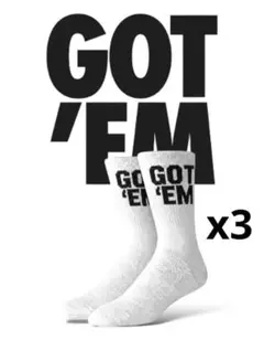 GOT ’EM ソックス／SNKRS好き必見！中⼊り祈願 3足セットのサムネイル
