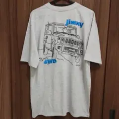 Jimny　ジムニー　4WD　SUZUKI　バック刺繍　Tシャツ　グレー　M