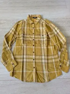 BURBERRY　ロンドン　38 黄色　チェック　シャツ
