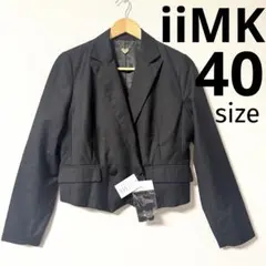 【 iiMK 】 新品タグ付き ショート丈 バックリボン テーラードジャケットのサムネイル