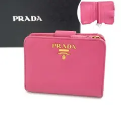 ✨Sランク✨ PRADA ミニ財布 ヴィッテロダイノ L字ファスナー ピンク 