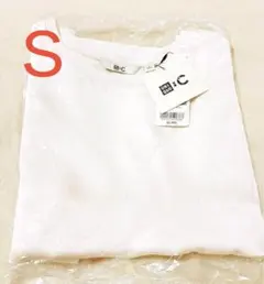 【新品】ユニクロC サテンオーバーサイズショートブラウス ホワイト　白　 S