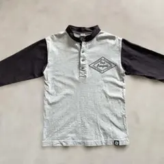 希少☆MWS ベースボール ヘンリーネック Tシャツ 7分袖 日本製 グレー Mのサムネイル