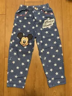Disney ミッキー　星柄デニム　110センチ