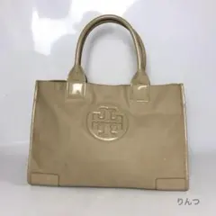 Tory Burch トリーバーチ エナメル キャンバス トートバッグ