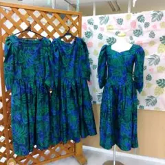 チーム用フラ用品 4枚セット　7分袖フラ用ドレス