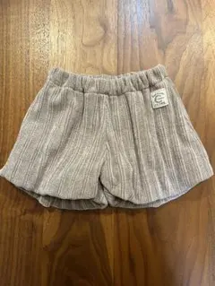 美品♪しまむらconoco ベージュ ベロアショートパンツ 80