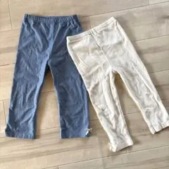 ＊ petit main プティマイン 七分丈パンツ 2枚セット　120cm ＊