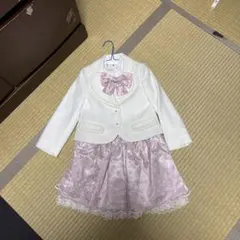 フォーマルドレス ホワイト・ピンク 130cm