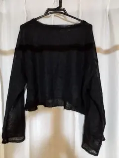 JOURNALSTANDARD　黒の透け感クロップドニット