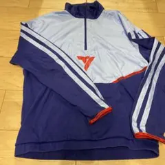 adidas ハーフジップジャケット 青水色