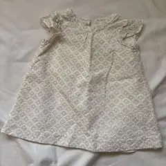 Bonpoint 18m レース半袖ホワイトワンピース