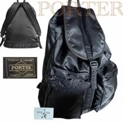 未使用級✨ポーター PORTER タンカー リュック バックパック 巾着 黒