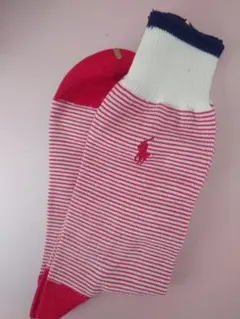 新品未使用 Polo Ralph Lauren 靴下 25-26cm 赤のサムネイル
