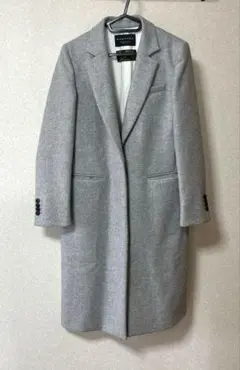 美品☆マカフィー イタリア製 カシミヤウール メルトン チェスターコート