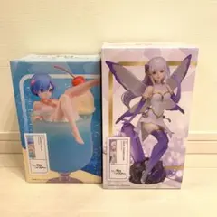 ラウンドワン限定 リゼロ フィギュア 2体セット