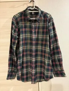 y*u様 グリーン系チェック ネルシャツ LLサイズ