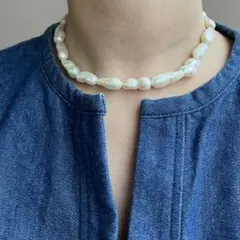 ハンドメイド　淡水パール×silver925ネックレス