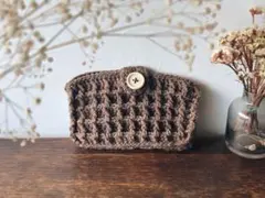 かぎ編みミニポーチ