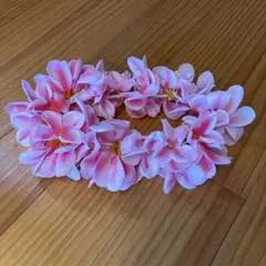 フラダンス用ハク ピンクフラワーヘアアクセサリー
