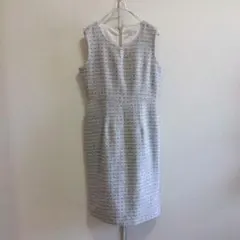 tocco closet ノースリーブ ツイードワンピース パール付き