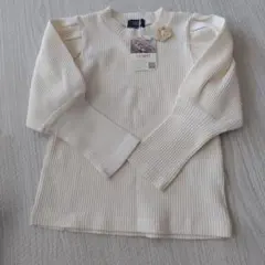 petit main オーガニックコットン 長袖トップス アイボリー