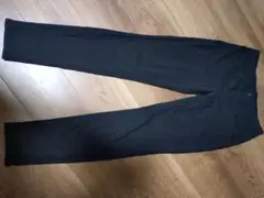 ブラックスリムフィットカジュアルパンツ