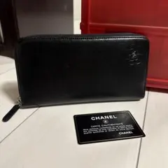 正規品・綺麗　カメリア ラウンドファスナー　長財布