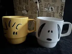ウッドストック&スヌーピー マグカップ セット 新品 スタッキング SNOOPY