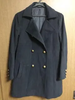 ネイビー ダブルブレストコート