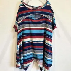 半袖トップス 【2X】チュニック レディース 大きいサイズ ゆったり 古着