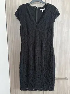H&M 黒 レース 半袖 ワンピース