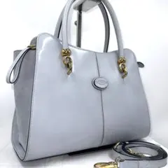 ✨美品✨トッズ セラ 2WAY ショルダー ハンドバッグ アイスブルー