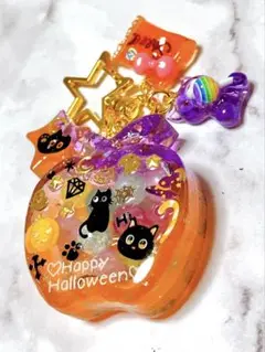 猫ハロウィン　りんごシャカシャカシェイカー キーホルダー