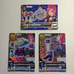アイカツカード スイングジェミニコーデ＋ミュージカルスコアリボン 3枚セット