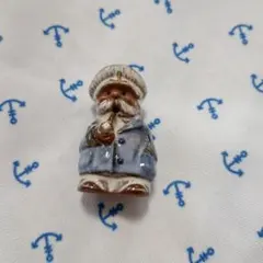 昭和レトロ　船長さん　陶器製　ミニチュア　置物