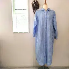 【URBAN RESEARCH】リネン100%ストライプワンピース