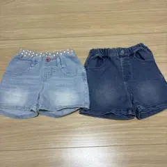 ショートパンツ　サイズ120 ２枚　まとめ売り　デニム
