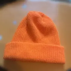 made in USA オレンジ ニット帽 アクリル100%