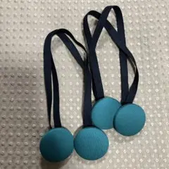 裾留めバンド ガウチョ ワイドパンツに グリーン　ハンドメイド