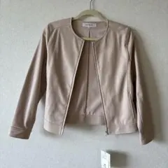 レザージャケット ノーカラー