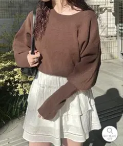 美品！！カスタネブラウン オーバーサイズ ニットセーター