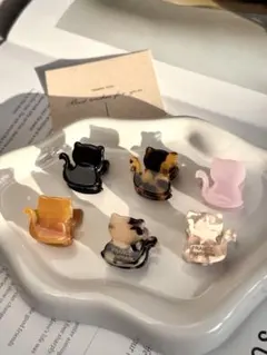 【即日発送】6点セット可愛い アクセサリー ヘアピン ヘアクリップ 猫　春夏