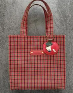 ファミリア　チェック　トートバッグ小　翌日発送値下不可