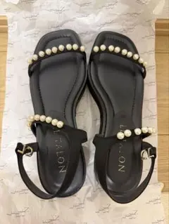 LE TALON 4cmパールプラットサンダル【Mサイズ】のサムネイル