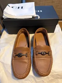 コーチ COACH ブラウンレザー ローファー　24.5cm