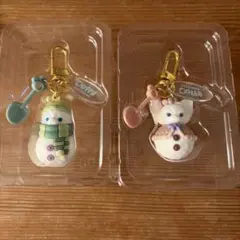 ダッフィー&フレンズ スノーウィーデイ　雪だるま チャーム　オルメル・リーナベル