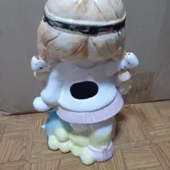 テニスガール 貯金箱 陶器製 インテリア 置物