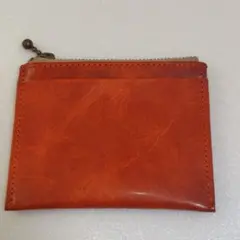 ハンドメイド　上質レザー製ブラウンコインケース